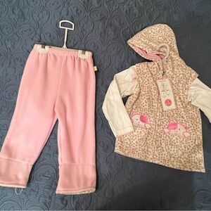Pink and White Kids Pajama Set